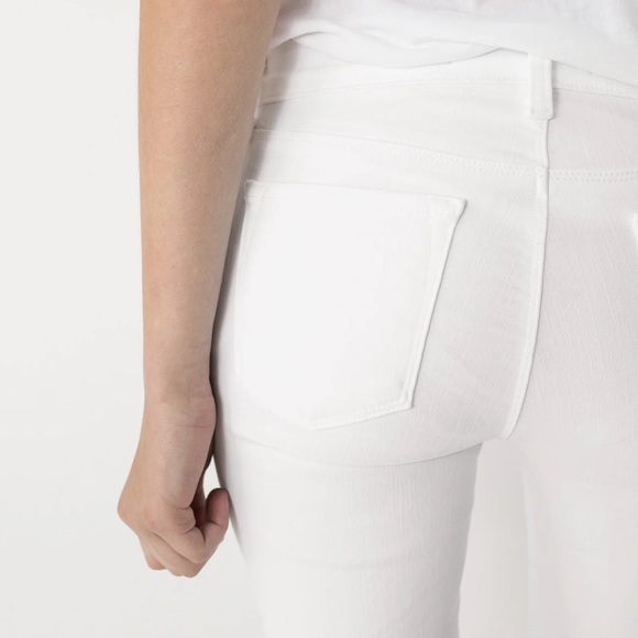 J BRAND - 835 Womens White Mid-Rise Capri Jeans - 25 - Picture 3 of 9